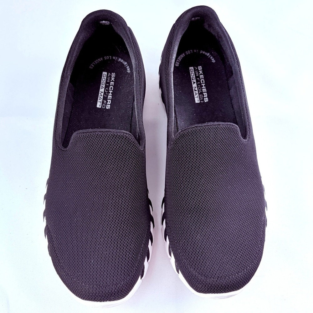 Skechers Go Walk Smart Slip On Walking Shoes Black Mesh 124725 Womens US 6.5